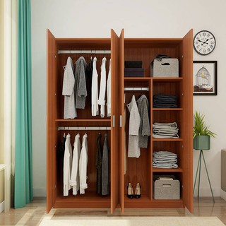 Armario ropa armario armario armario Simple moderno montaje económico Panel de madera maciza alquiler dormitorio Simple armario dormitorio gabinete del hogar