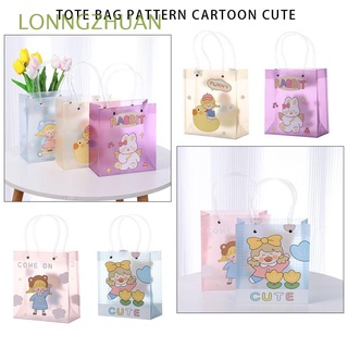 lonngzhuan nuevo regalo envoltura estilo retro pvc bolsa de almacenamiento pequeño oso transparente de dibujos animados simple paquete de maquillaje