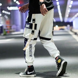 🙌 los hombres 2021 nuevo hip hop bolsillos pantalones de carga de los hombres casual jogger moda táctica pantalones marea harajuku streetwear N2Wn (8)