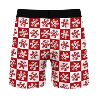 2 piezas de impresión de navidad ropa interior de los hombres boxeador pantalones cortos par bragas bragas de ciervo hombres xl y muñeco de nieve hombres l