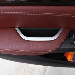 Caja de almacenamiento para reposabrazos de la puerta del conductor, marco de la cubierta de la cubierta de la pegatina para BMW X3 F25 X4 F26 2011-2017 accesorios interiores
