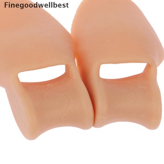 fbco 2pcs silicona gel juanete corrector del dedo del pie enderezador ortopédico separador dolor caliente
