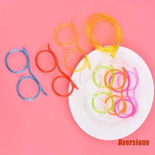 AVERNV Tool Gags & Practical Jokes Fun Soft Plastic Straw Funny Glasses Drinking T
