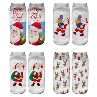 calcetines de navidad santa elk santa 3d impresión digital calcetines