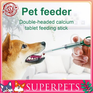 superpets Cat Dog Feeder Portable Home Universal Control Rods Puppy Pill Dispenser for Home