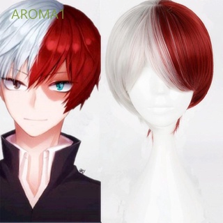 Shoto AROMA1 blanco y rojo Anime mi héroe Academia peluca Boku no Cosplay/Multicolor