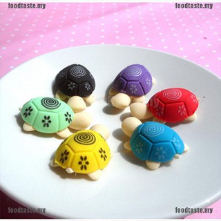 [food] 4 pzs borrador de goma limpiador en forma de tortuga/colorida/lindo/estacionario para niños/gi