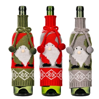 Navidad vino botella cubierta feliz Navidad decoración para el hogar 2021 Navidad Noel adornos de Navidad Navidad feliz año nuevo 2022