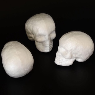 10pcs 55mm espuma de poliestireno de halloween cráneo blanco espuma de poliestireno fiesta artesanía