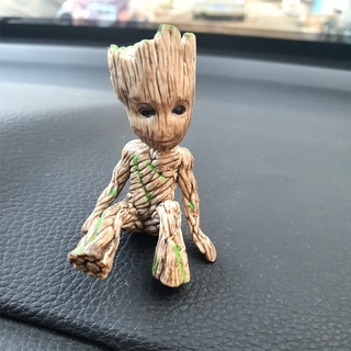 Guardianes de la galaxia sentado árbol gente Dracaena fragante Groot muñeca juguete adornos de escritorio (3)