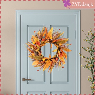 otoño otoño cosecha círculo guirnalda grano corona 18\\\" decoración de puerta halloween (3)