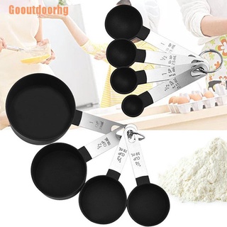 [Gooutdoorhg] 4Pcs Stainless Steel Measuring Cup Measuring Spoons Kitchen Kits Cooking Tool
