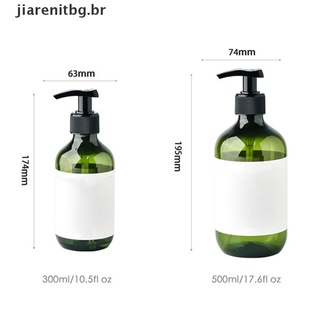 Jia champú loción botella recargable Gel de ducha botella de almacenamiento de prensado botella vacía. (9)