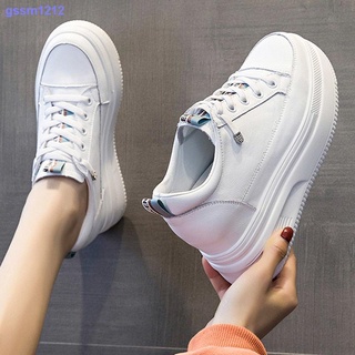 Suela gruesa zapatos blancos de las mujeres s 2021 verano nuevo 8cm suela gruesa casual zapatos de plataforma de deporte aumento en otoño de las mujeres zapatos
