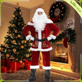 Kllkcryr disfraz De santa claus De navidad clásico Grande y Alto papá Noel