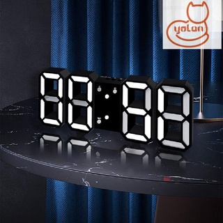 Yola reloj de pared electrónico reloj de temperatura pantalla despertador reloj Digital 3D LED inteligente Control de voz creatividad reloj