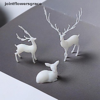 jgco 3d micro-paisaje accesorios cristal epoxi diy relleno decoración elk ciervo modelo gracia