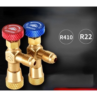 R410/r22 refrigeración adaptador de válvula de carga de aire acondicionado Kit de válvula de Gas de seguridad R410/R22 (1)