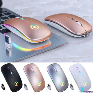 2.4GHz Wireless Optical Mouse Mice USB Rechargeable RGB For PC Laptop Computer flowearr