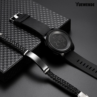 yue - reloj de pulsera luminoso digital electrónico impermeable para hombre, deportes, pulsera