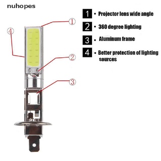nuhopes 2pcs h1 cob led luz antiniebla automática drl foco de luz diurna blanco co (5)
