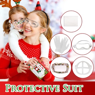 caja de regalo de navidad set de protección transparente y soporte de protección de navidad