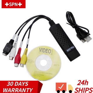 Negro USB Video captura tarjeta convertidor PC adaptador TV Audio DVD DVR VHS