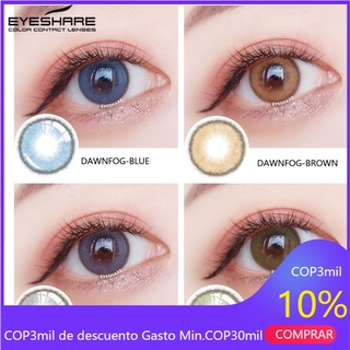 EYESHARE 1 par de lentes de contacto de Color niebla amanecer uso anual lentes de contacto cosméticos Color de ojos
