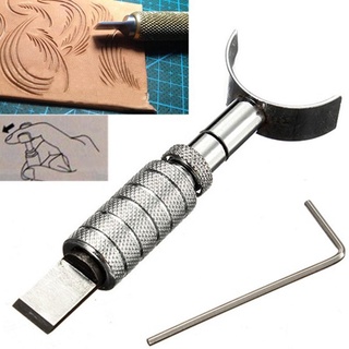 kiko diy hecho a mano ajustable giratorio herramientas de cuero giratorio cuchillo de talla