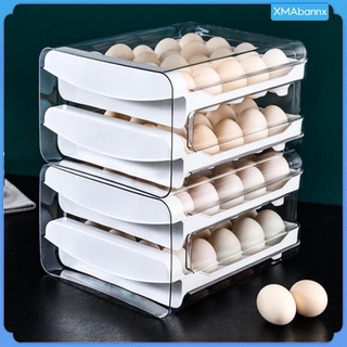 caja de soporte de huevos de doble capa para nevera, almacenamiento de huevos para nevera, mantenimiento de huevos, soporte apilable