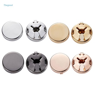 Thegood 1 Pair Brass Round Cuff Button Cover Cuff Links for Wedding Formal Shirt Men's Formal Button Covers Imitation Cuff Links