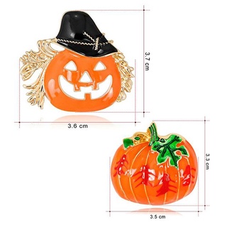 platovereer 2pcs regalos broche de halloween broach disfraz de joyería negro gato esmalte pin mochila diy decoración accesorios de moda nuevos sombreros divertidos decoración de calabaza (3)
