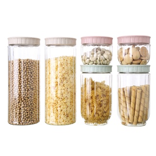 1 pc 500/1000/1600ML caja de almacenamiento de cocina hermética latas de cereales almacenamiento de alimentos especias contienen condimentos recipientes herméticos (3)