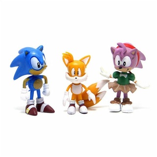 ANOTHERENT 6Pcs Para Niños Niñas Personaje De Acción Muñeca Juguetes Modelo Regalo Figuras Sonic Erizo Decoración Del Hogar Artículos De PVC Anime Figura (3)