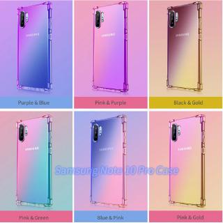 Samsung Galaxy Note 10 Pro Plus Lite 9 8 M21 M30S funda transparente suave TPU protectora ultrafina y ligera antigolpes carcasa del teléfono Airbag gradiente cubierta