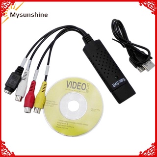 Negro USB Video captura tarjeta convertidor PC adaptador TV Audio DVD DVR VHS