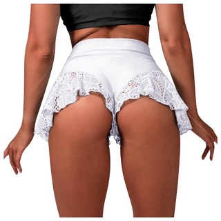 beautyu_new mujer cintura alta encaje ruffled dance shorts hot pants mini tight bikinipantalones de mujer pantalones casuales de mujer