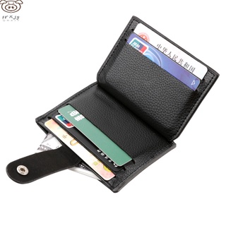 Mini cartera De cuero Pu para hombre/billetera/tarjeta De Crédito/identificación (8)