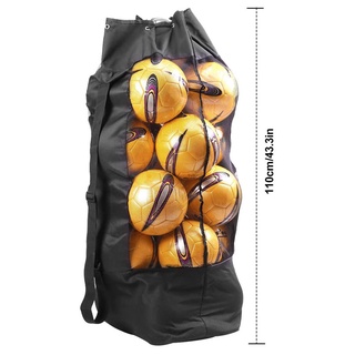 Aiqin voleibol malla bola bolsa cordón fútbol bolsa de transporte bola bolsa de transporte impermeable bola Extra grande bolsa de hombro 15-20 bolas negro baloncesto bolsa de almacenamiento de malla bolsa de fútbol/Multicolor (2)