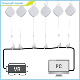 (ShoppingEverydays) Gestión de cables para sistema de poleas de techo retráctil Oculus Rift S Rift PS VR
