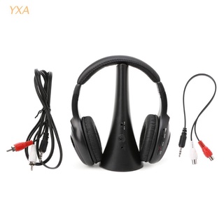 Yxa 5 en 1 auriculares estéreo inalámbricos transmisor de Radio FM para TV DVD MP3 PC