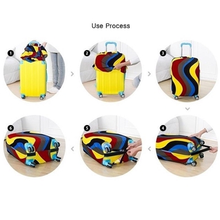 cubierta de equipaje cubierta protectora antiincrustante accesorios de viaje equipaje maleta cubierta de polvo (8)