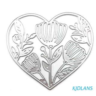 kjdlans corazón flor metal troqueles de corte plantilla diy scrapbooking álbum de papel tarjeta plantilla molde relieve decoración