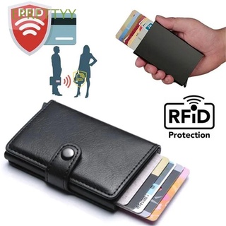 EPRETTYY Antirrobo Cepillo RFID Tarjeta Bolsa Pop Up Titular De La De Crédito Protector De Identificación Monedero Metal Negocios Hombres Automático Bloqueo/Multicolor