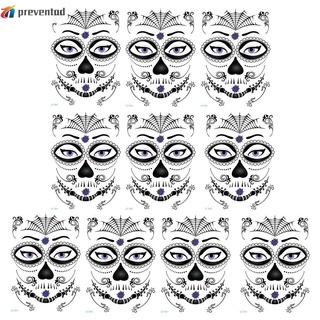 PREVENTAD Wide Use Face Sticker Long Lasting Cosplay Props Tattoo Stickers Water Transfer Printing Temporary Easy to Clean Masquerade Party Accessories Halloween Decoration