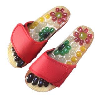 1 Pair Foot Massage Slipper Acupressure Foot Acupuncture Shoes Red 37-38