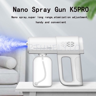k5pro nuevo 380ml pistola de pulverización inalámbrica nano azul luz vapor desinfección pulverizador fortunely.co