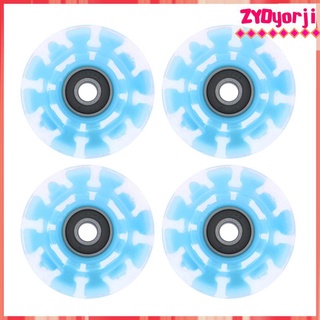 4 ruedas luminosas para patines quad con rodamientos de doble fila (1)