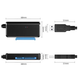 AUGUSTINE Cable adaptador USB 3.0 a SATA UASP Easy Drive Cable adaptador HDD de alta velocidad SSD para unidad de disco duro de 2.5" de 3,5 pulgadas práctico convertidor/Multicolor (2)