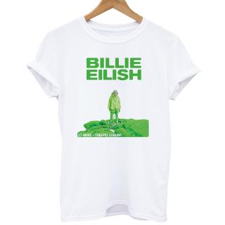 Billie Eilish tallas grandes mujeres niñas camiseta suelta Casual letra blanca camisetas